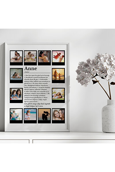CKA Tasarım Kişiye Özel Anne Tanımı Fotoğraflı Tasarım Tablo , Anneler Günü H...