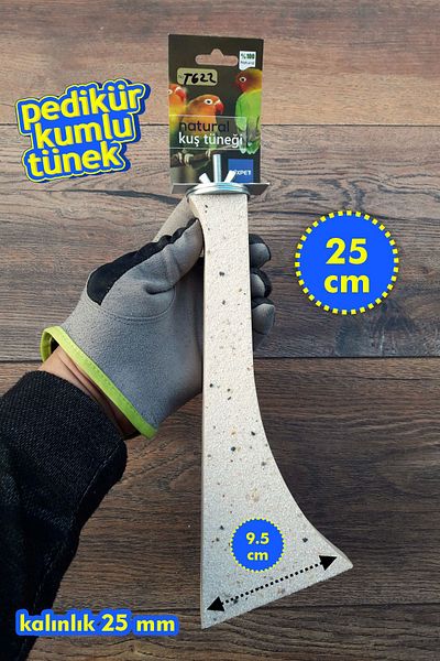 Vixpet Venty 25 cm Pedicure Sand Parrot Stand Perch |   Sultan, Budgie, Konur, Lori, Monk, Forpus - T622