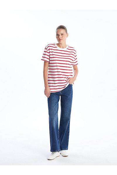 LC Waikiki Lcw Comfort Crew Neck Striped Women's T-Shirt