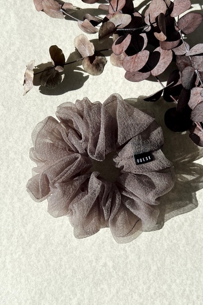 ODESE DESIGN El Yapımı Organze Scrunchie Saç Tokası Medium