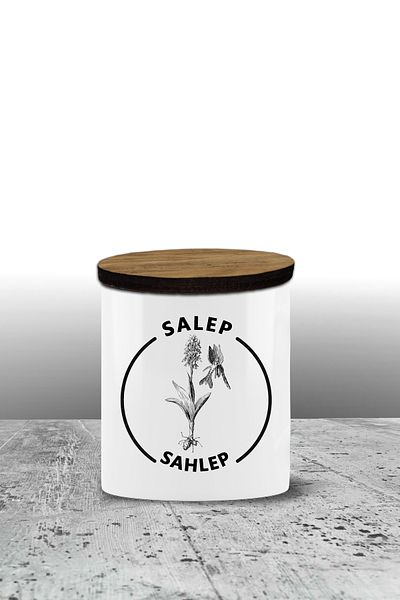yeditepe hayat Sahlep Storage Container - Ceramic Storage Container - Spice Rack - 300ml Storage Container