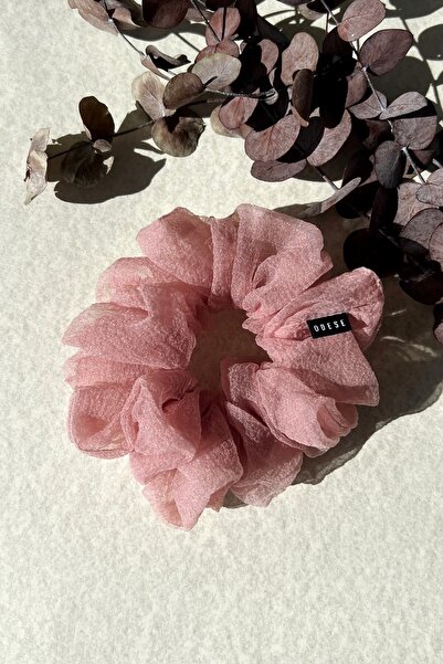 ODESE DESIGN El Yapımı Organze Scrunchie Saç Tokası Medium Boy