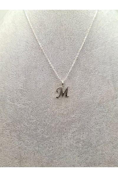 Han Ticarethane Silver Color Letter m Necklace