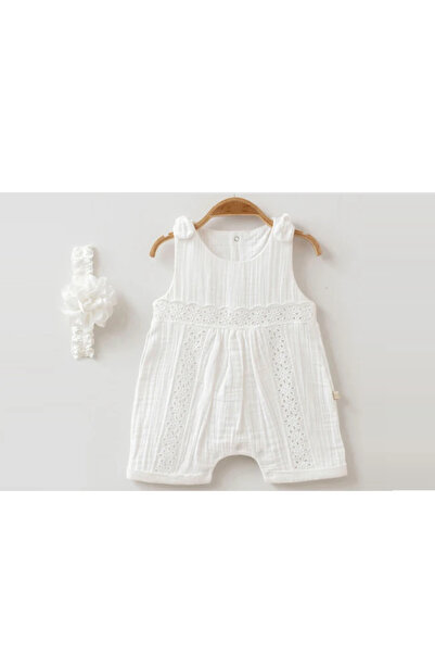 Butik Baby Muslin Jumpsuit with Headband