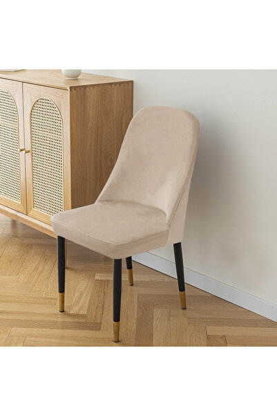 Choice Khaki 1 Pc Solid Colour Thickened Suede Chair Cover Washable for Offic...