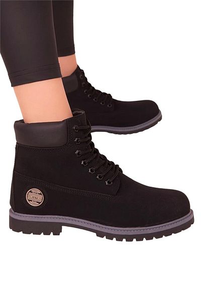 Liger Unisex Χειμερινές Μπότες Nubuck ΜΑΥΡΟ