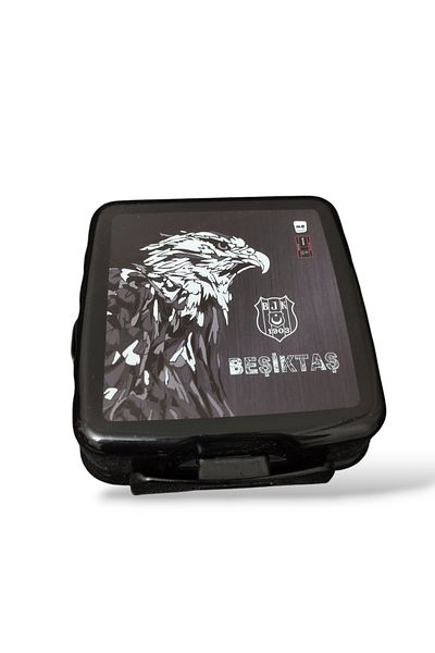 Beşiktaş Licensed Four Compartment Two Tier Eagle Printed Lunch Box 22357