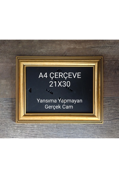 cercevehome A4 Çerçeve 21x30 Diploma-Sertifika Çerçevesi Masa Üstü Ayaklı-Yat...