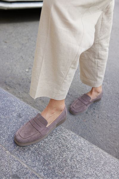 ANGELİNA JONES Monti Women's Mink Real Suet Loafer Shoes