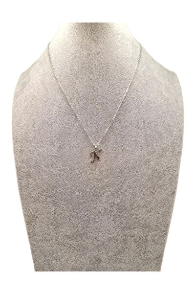 Han Ticarethane قلادة فضية اللون بحرف N