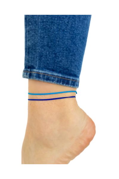 Atölye Merdiven 2-Piece Blue Navy Blue Unisex Rope Anklet Combination