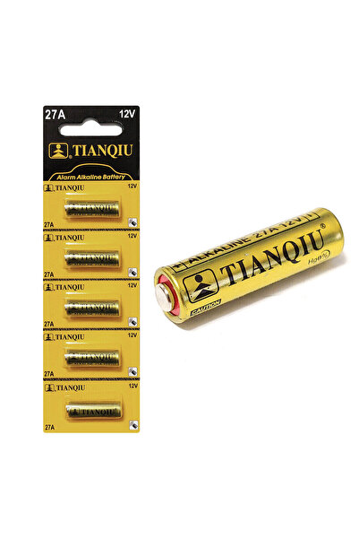 TIANQIU 27A Alarm Alkaline 12V Batteries - 5 Pieces