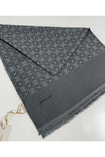 Pierre Cardin Elegans Monogram Shawl-75 X 190-090700-913 Καπνιστό