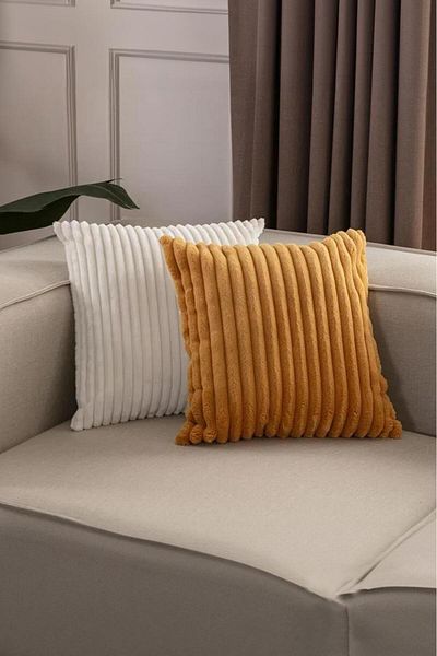 Markaev Κάλυμμα μαξιλαριού ριχτάρι 2 τεμαχίων Stripe Furr