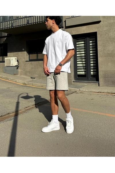 RE7EDİ Unisex Oversize Black Shorts Re7 Editi