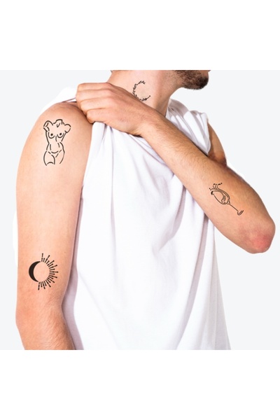 ONE SPRAY TATTOO Ephesus City Pack Dövme Şablon Seti + Siyah Sprey - Tattoo &...