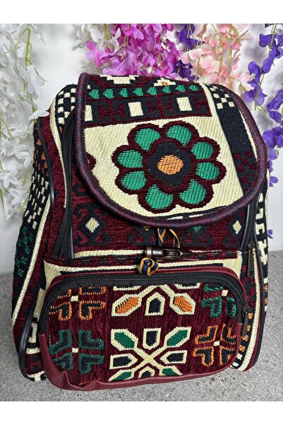 Sobe Hediyelik Kilim Dokuma Otantik Sırt Çantası