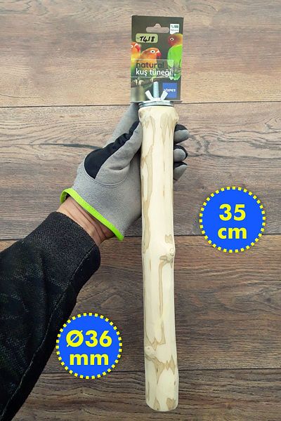 Vixpet 35 cm Venty Parrot Perch |   Natural Macaw, Cockatoo, Jako, Amazon, Alex, Eklektus, Kayık