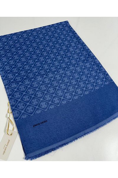 Pierre Cardin Σάλι Elegans Monogram-75 X 190-090700-922 Indigo Blue