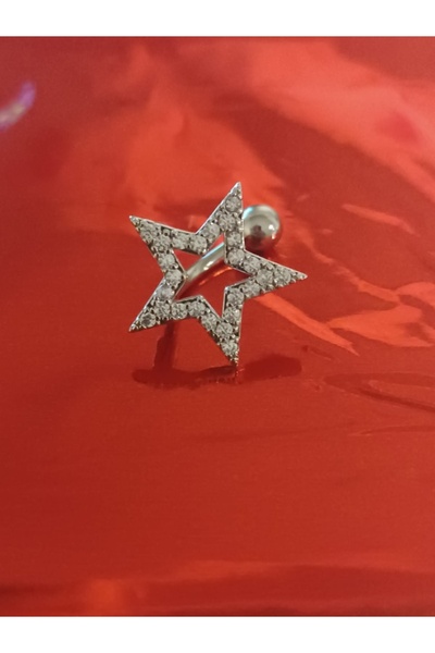 DCPİERCİNG Zirkon Taşlı Yıldız Göbek Piercing