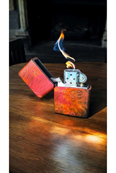 Turna Stabilize dişbudak ağacı ve epoksi hediyelik benzinli çakmak kadın erkek