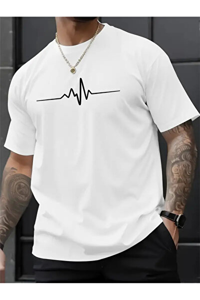 bellanova Δημιουργικό εμπριμέ ανδρικό καλοκαιρινό μπλουζάκι με στρογγυλή λαιμ...