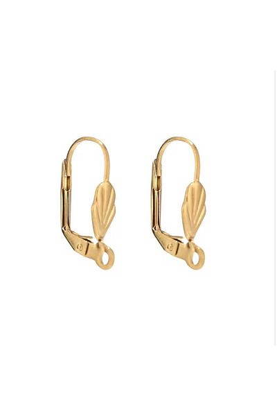 yiğit aksesuar 20 Pcs Gold Leaf Earring Hook Earring Making Supplies