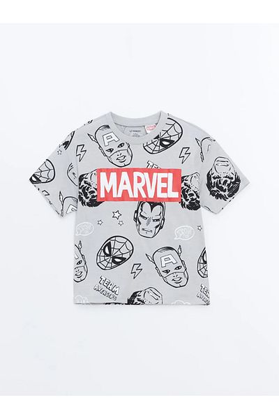 LC Waikiki Lcw Kids Gray Marvel Printed Boys T-Shirt and Leggings 2-Pack