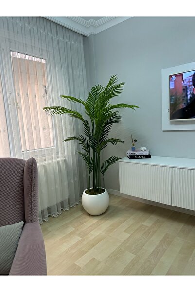 İremÇiçekçilik Yapay Çiçek Uygula Yapay Ağaç Salon Çiçeği 200 Cm 18 Yaprak Areka
