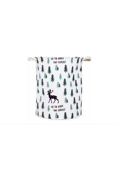 waya Foldable Basket For Toys, Laundry, Cotton Canvas, Waterproof, WAYA, 35x42 cm, Cotton, 43 l
