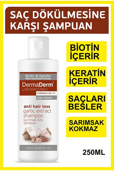 DermaDerm Anti-Hair Loss Shampoo with Biotin and Keratin 250ml