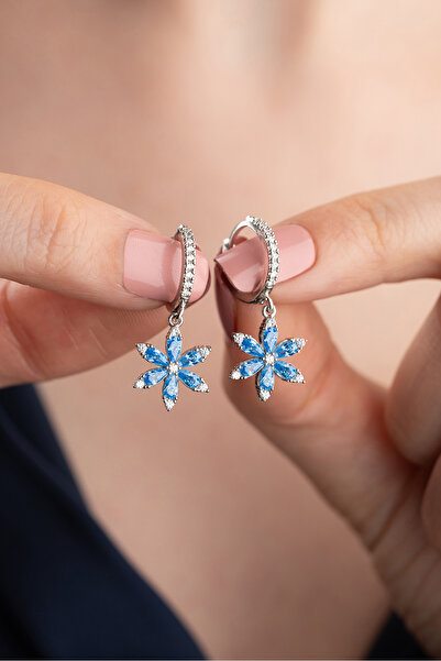 Silvano Jewelry 925 Ayar Gümüş Lotus Çiçeği Küpe