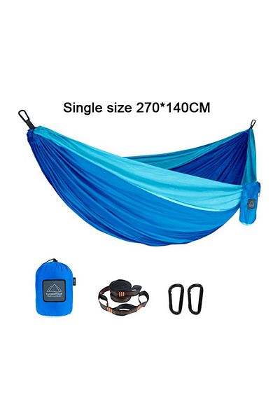 Choice Single Blue 2 Portable Nylon Parachute Fabric Single And Double Size Outdoor Camping Hiking Garden H
