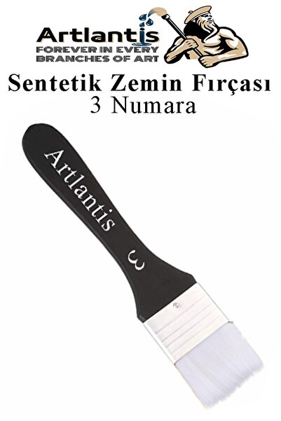 Artlantis Četka za pod broj 3, 1 komad, crna drška, bele čekinje, sintetički ...