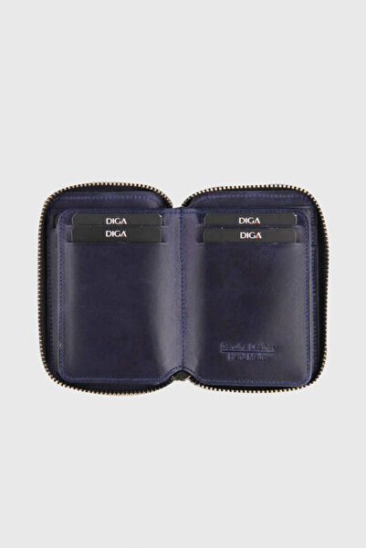 DİGA 796 DG.24 LACİVERT MİNİ GERÇEK DERİ CRAZY CRAZY CÜZDAN