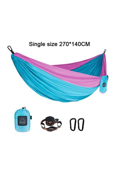 Choice Single Blue Pink Portable Nylon Parachute Fabric Single And Double Size Outdoor Camping Hiking Garde