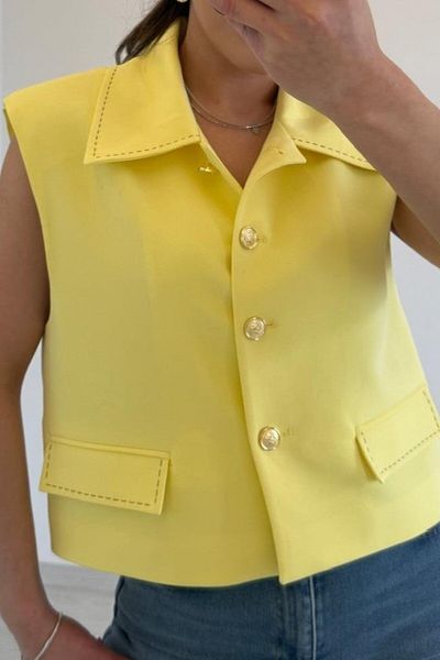 Suzi Women's Padded Vest with Stitching Detail 29183