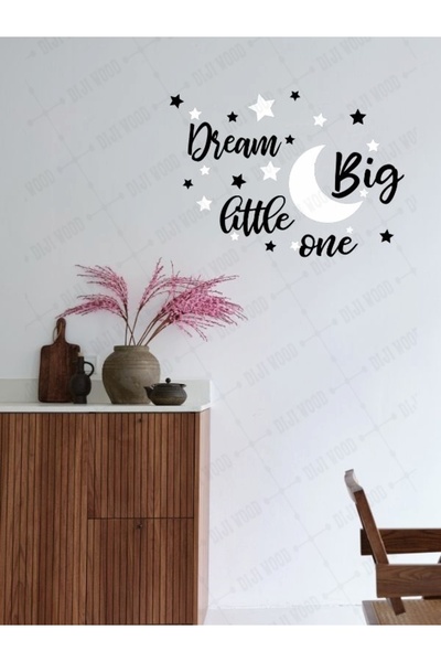 Diji Wood Dream Big Little One Ahşap Duvar Dekoru