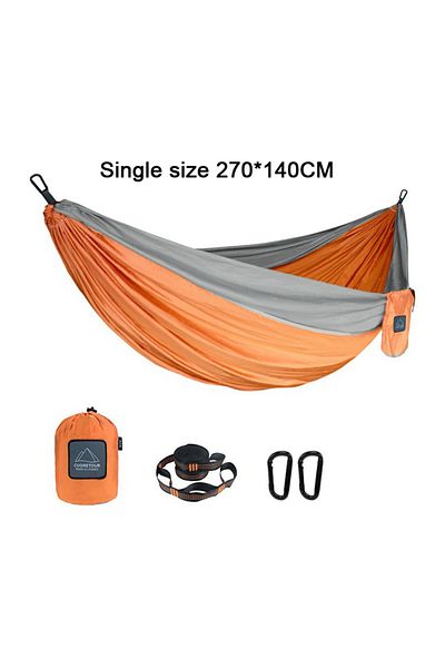 Choice Single Orange Grey Portable Nylon Parachute Fabric Single And Double Size Outdoor Camping Hiking Gar