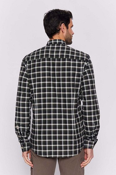 Galvanni Men's Green Shirt - Rettap Green Multi Checked
