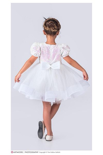 Perinin dolabı Ballerina Model Sequin Sequin Girl's Dress