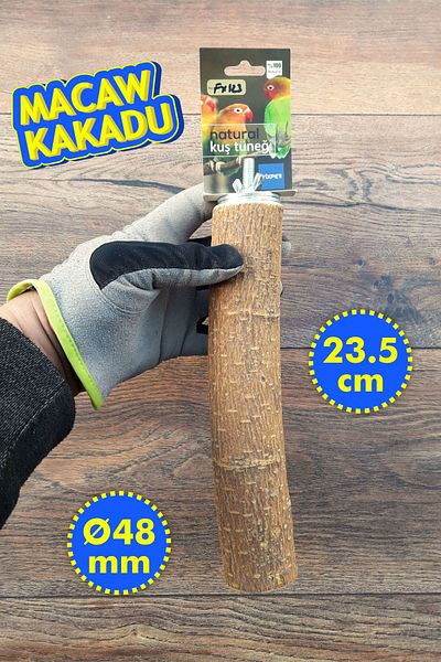 Vixpet Venty 23.5 cm Natural Parrot Perch - Thick Perch |   Ideal Choice for Macaw and Cockatoo - Fx123