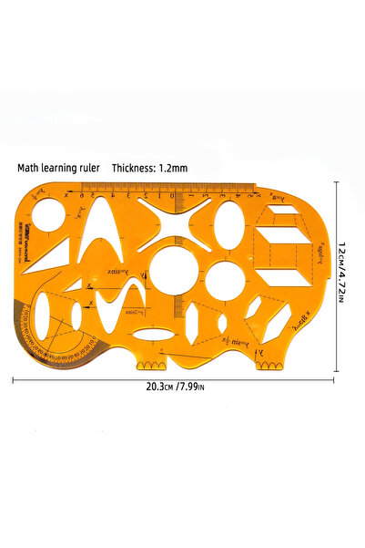 Choice 4368 Circular oval ruler durable K Resin drawing design furniture architect template drafting ruler