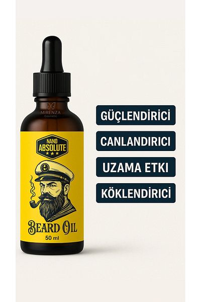 Nano Absolute Beard and Moustache Care Oil 50 ml Nourishing Strengthening Shine