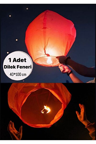etteminönütoptanticaret 1 Adet Uçan Dilek Feneri Mumlu, Kolay Kullanım, Gökyü...
