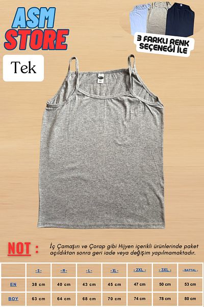 Akpınar Women's 100% Cotton Undershirt - Single Pack for Everyday Comfort (White/Grey/Black)