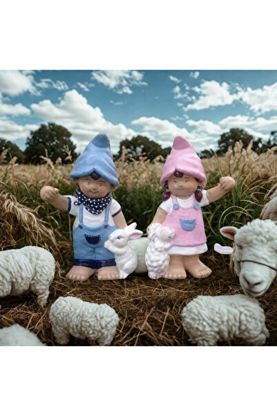 İki Cadı Tasarım Bahçe Süsü, Bahçe Dekorasyon Ürünü, Cüce Heykeli, Biblo, Fen...