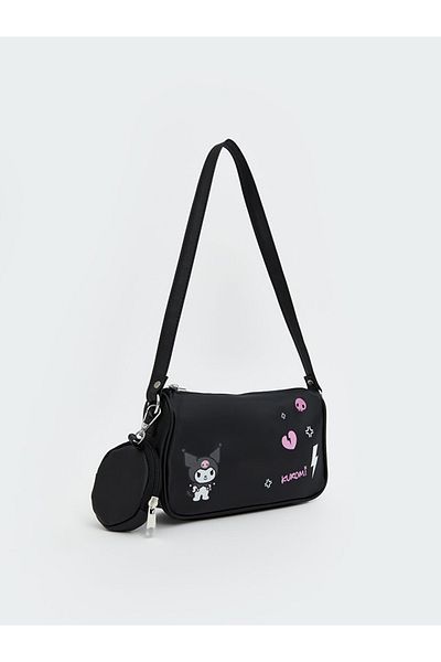 LC Waikiki Black Kuromi Printed Girl's Shoulder Bag