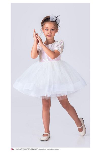 Perinin dolabı Ballerina Model Sequin Sequin Girl's Dress