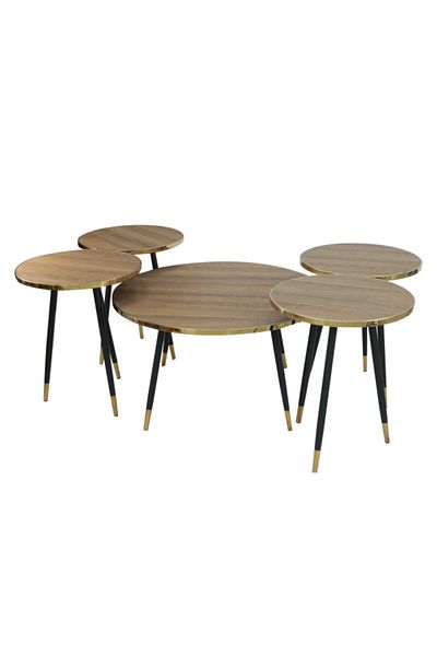 SAHABA 4 x 1 Table Set Brown 2297